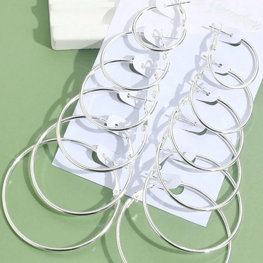3for$20 12pcs/set Hoop Earrings